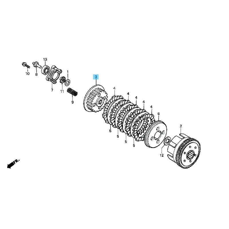 HONDA XR200R 1981-1983 1986-2002 Genuine Clutch Center 22121-KCS-650 OEM