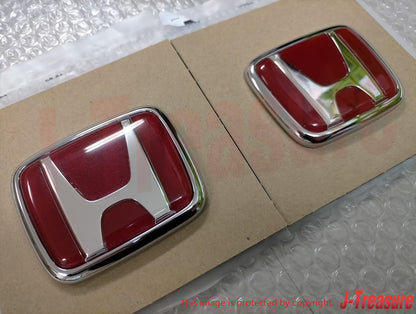 HONDA INTEGRA TYPE-R DC2 1997-2001 Genuine Red Emblem Badg Front & Rear Set OEM