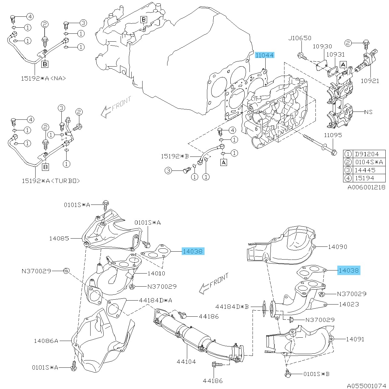 SUBARU IMPREZA WRX GRF 08-13 Genuine EJ255 EJ257 2.5L Turbo Head Gasket set OEM