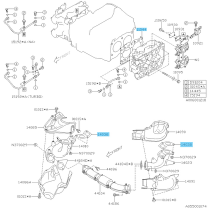 SUBARU IMPREZA WRX GRF 08-13 Genuine EJ255 EJ257 2.5L Turbo Head Gasket set OEM