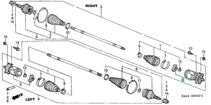HONDA S2000 AP1 AP2 00-09 Genuine Rear Drive Shaft Inboard Joint Comp OEM