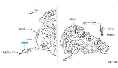NISSAN ROGUE S35 08-20 Genuine Crankshaft Position Sensor 23731-JA00C OEM