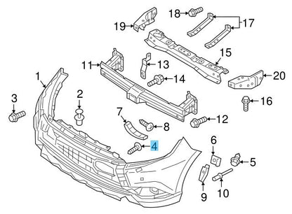 MITSUBISHI LANCER Evo 9 CT9A Genuine Bumper Cover Spacer Panel Screw MS450156