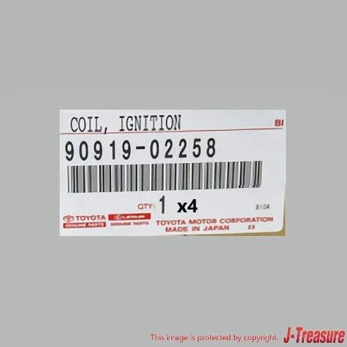 TOYOTA COROLLA ZRE151 PRIUS ZVW30 Genuine Ignition Coil 90919-02258 x4 Set OEM