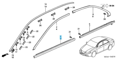 HONDA ACURA TSX CL9 2004-2007 Genuine Front Door Molding Right & Left set OEM