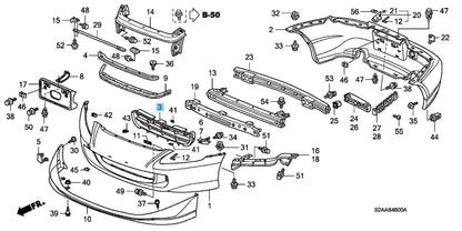 HONDA S2000 AP2 2004-2009 Genuine Front Bumper Grille 71102-S2A-010 OEM