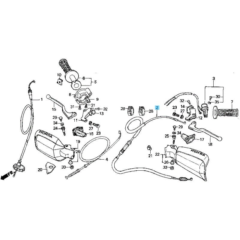 HONDA XR200R 1981-1983 1986-2002 Genuine Clutch Cable 22870-KT0-670 OEM
