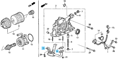 HONDA CIVIC INTEGRA B-Series B16B B18C Strainer Comp Oil Pump Pickup GK Set OEM