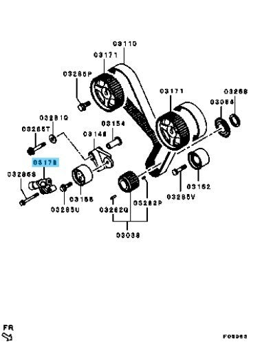 MITSUBISHI ECLIPSE DK4A 2008-2012 Genuine Timing Belt Tensioner 1145A070 OEM