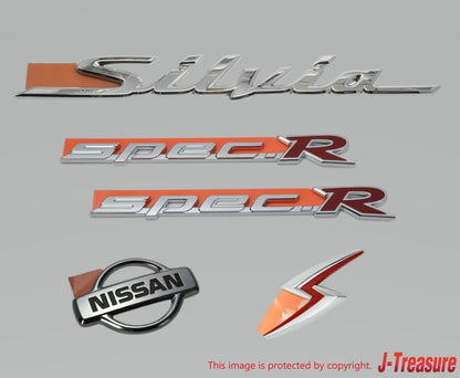 NISSAN SILVIA S15 Genuine Front & Side & Rear Emblem Badge Set of 5 OEM