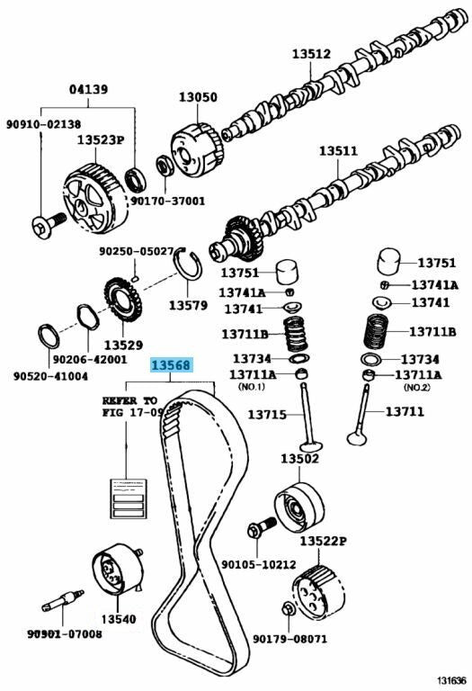 TOYOTA RAV4 SXA10 SXA11 MR2 SE20 Genuine 3S-GE Timing Belt 13568-79325 OEM