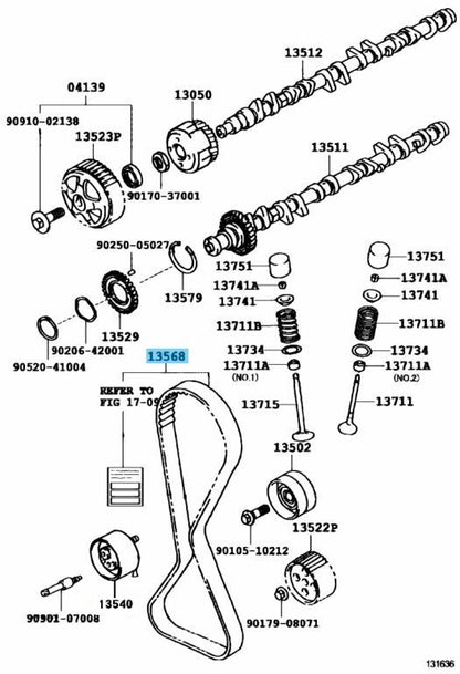 TOYOTA RAV4 SXA10 SXA11 MR2 SE20 Genuine 3S-GE Timing Belt 13568-79325 OEM