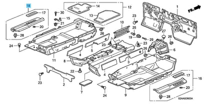 HONDA S2000 AP1 AP2 02-09 Genuine Side Sill Garnish LH 84251-S2A-J00ZE OEM