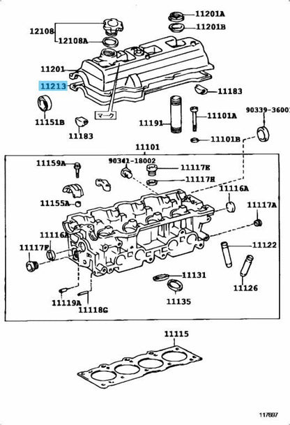 TOYOTA RAV4 SXA10 1996-2000 Genuine Cylinder Head Cover Gasket 11213-74020 OEM