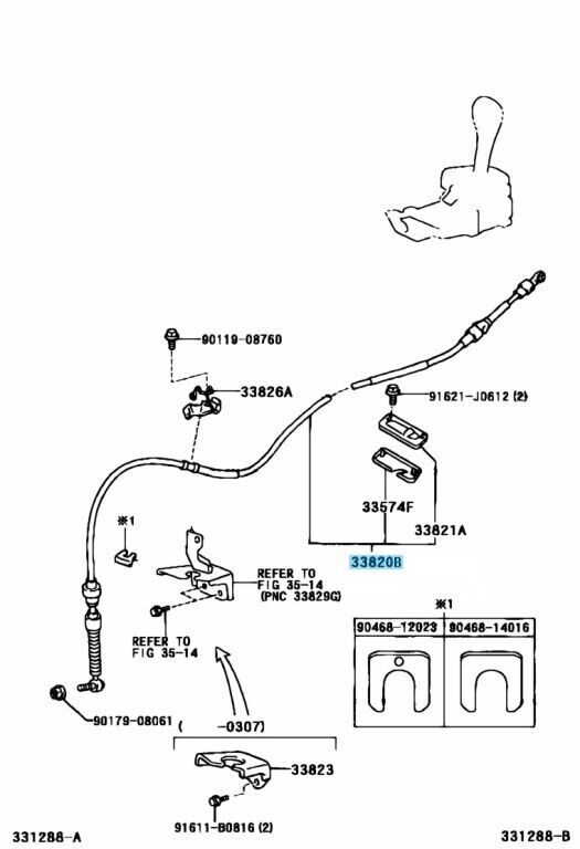 TOYOTA RAV4 2001-2005 Genuine Auto Transmission Shifter Control Cable Assy OEM