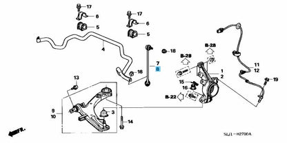 HONDA STEPWGN RG1 RG2 RG3 RG4 Genuine Front Stabilizer Link LH 51321-SLJ-003 OEM