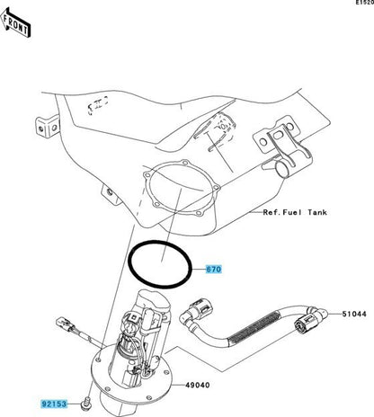 KAWASAKI NINJA ZX-6R ZX636 2005-2006 Genuine Fuel Pump & O-Ring Set OEM