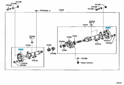 TOYOTA LEXUS Genuine Driveshaft Flexible Coupling Flex Plate 37511-30020 OEM