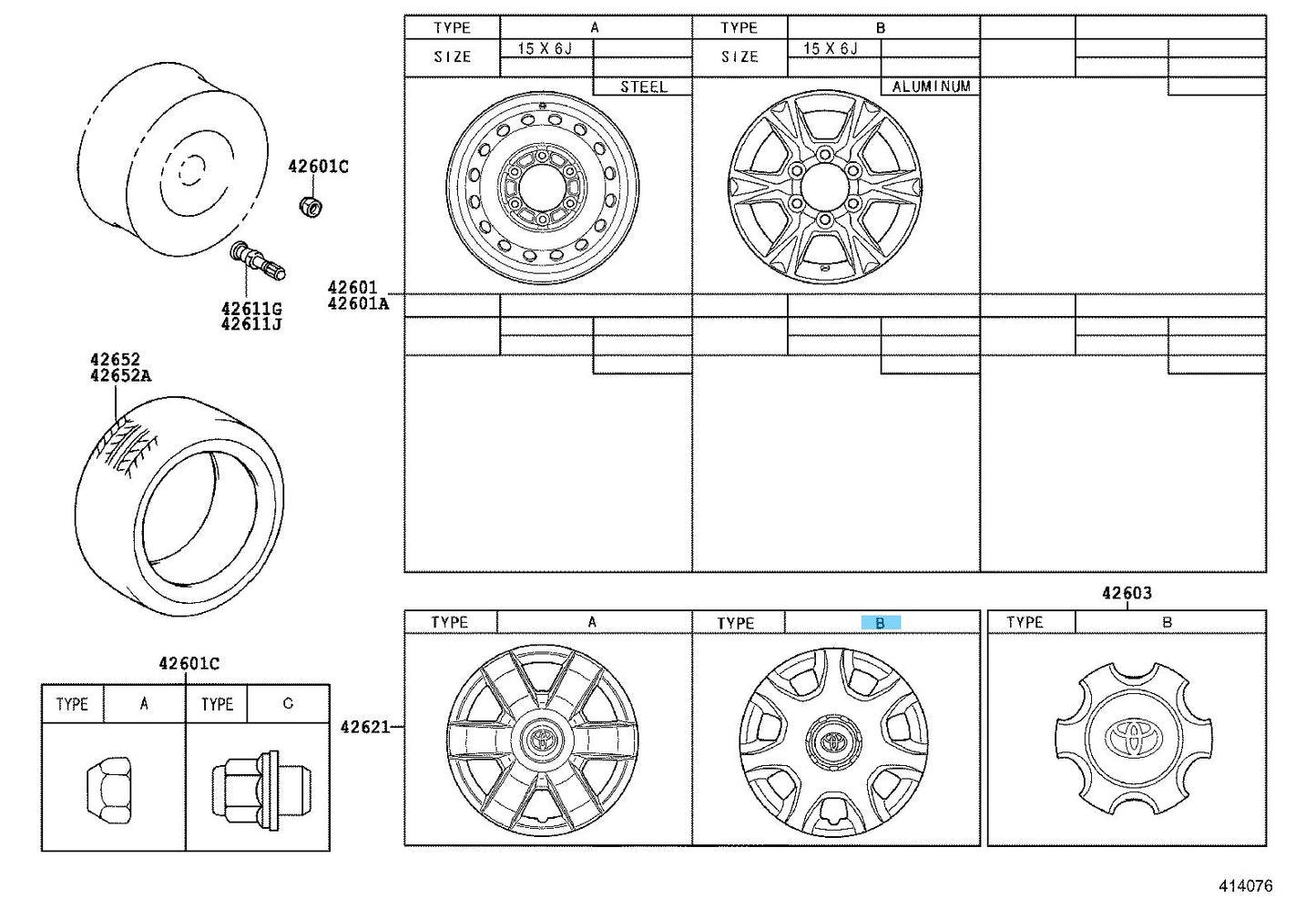 TOYOTA HIACE GDH201 KDH201 TRH200 Genuine 15inch Wheel Cap 42602-26040 x4 set