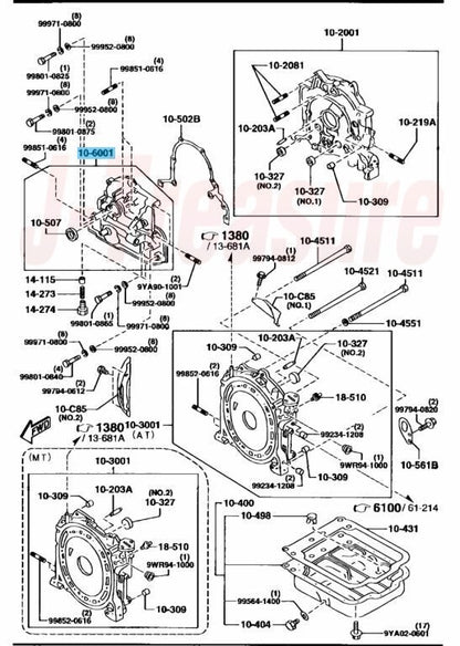 MAZDA RX-7 FD3S 1993-1995 Genuine 13B Engine Front Cover N3F1-10-500 OEM