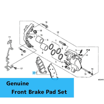 HONDA VT750RS SHADOW RS '10-13 Genuine Front Brake Pad Set 06455-MCK-A03 OEM