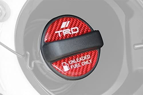 TRD TOYOTA Genuine Fuel Cap Garnish Red (For Gasoline Vehicles) MS010-00015