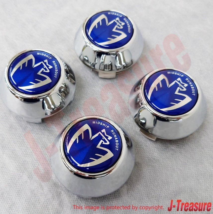 TOYOTA MR2 Spyder MR-S ZZW30 Genuine MIDSHIP RUNABOUT Wheel Center Cap Blue x4