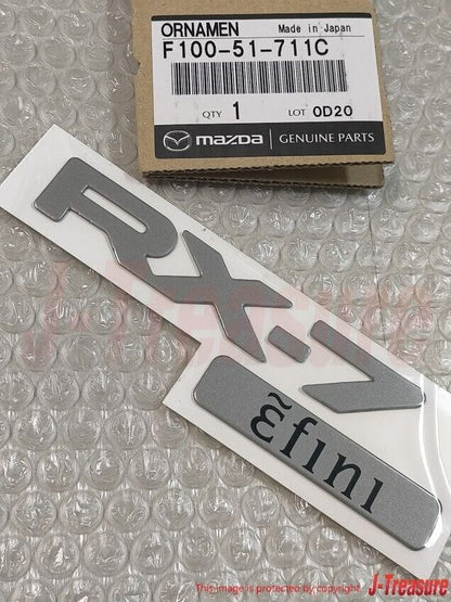 MAZDA RX-7 RX7 FD3S Genuine Efini Silver Rear Emblem Badge F100-51-711C OEM