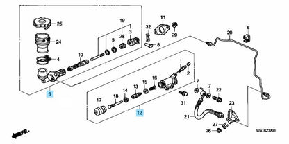 HONDA S2000 S2K AP2 2004-2009 Genuine Clutch Master Cylinder & Slave Set OEM