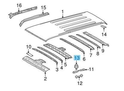 TOYOTA 4RUNNER GRN21# 10-23 Genuine Roof Drip S/Moulding Bolt 90119-08C47 x8 Set