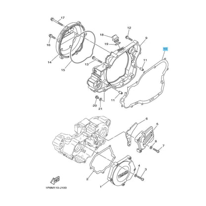 YAMAHA YZ250 1999-2024 Genuine Crankcase Cover Gasket No.3 5CU-15462-00 OEM