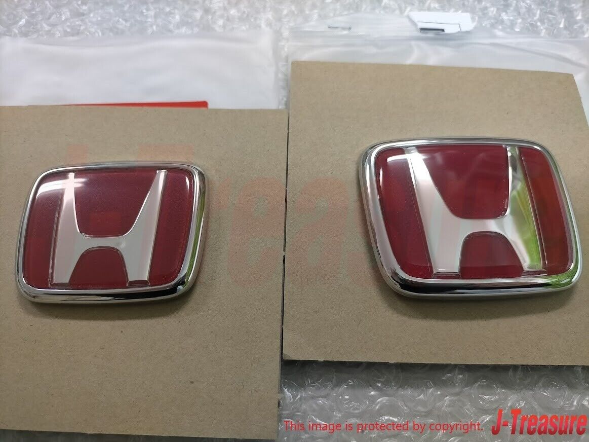 HONDA CIVIC TYPE-R EK9 96-98 Genuine Early Model Red Emblem Front & Rear Set OEM