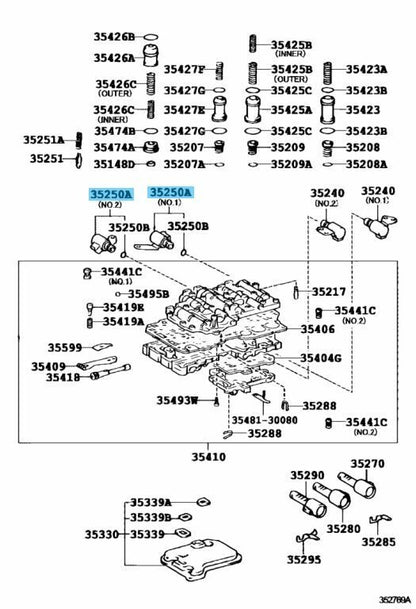 TOYOTA LAND CRUISER LEXUS LX470 Genuine Transmission Solenoid 35250-50030 OEM