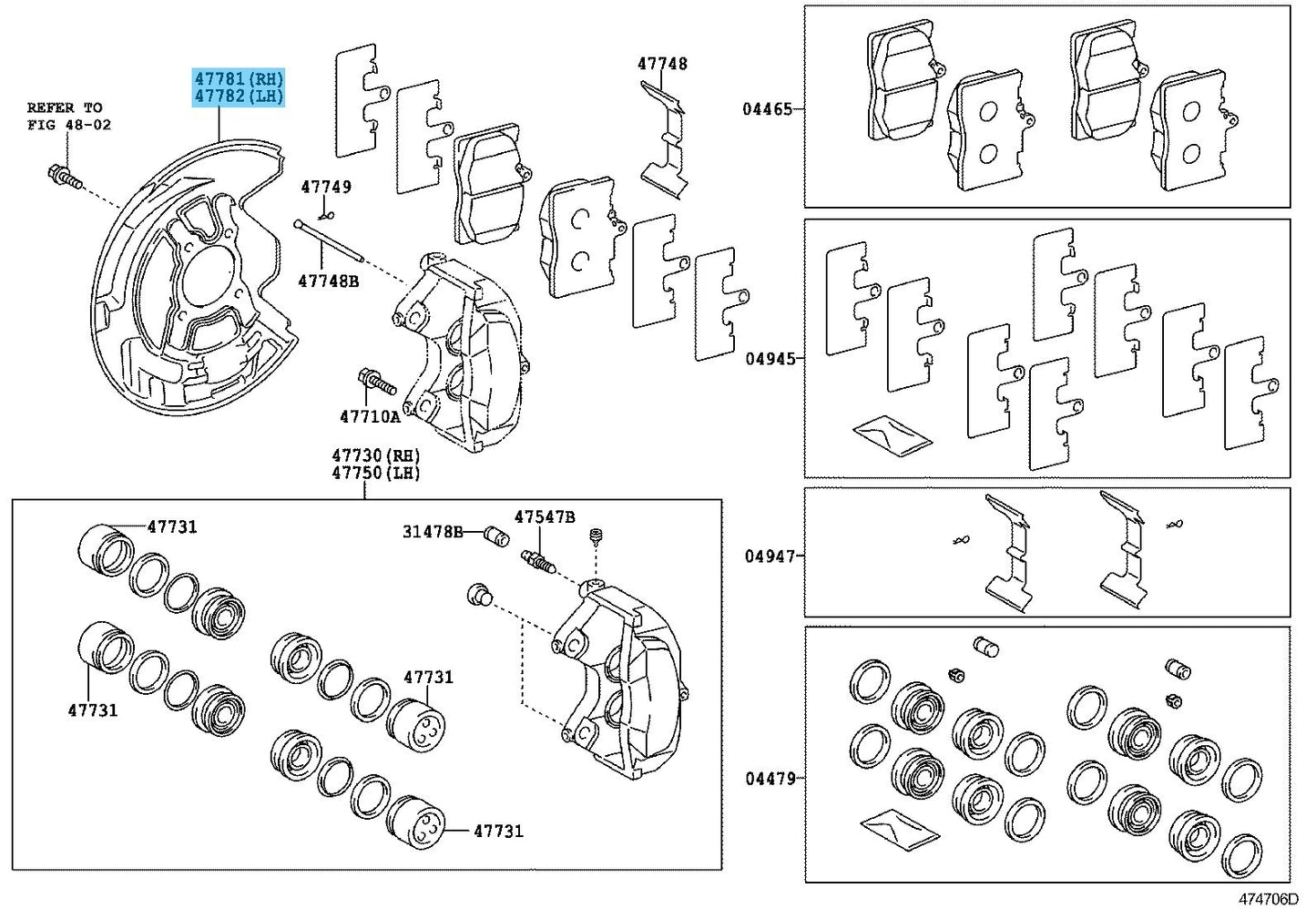 TOYOTA LEXUS IS350 GSE21/31 '06-20 Genuine Fr/Disc Brake Dust Cover RH & LH Set