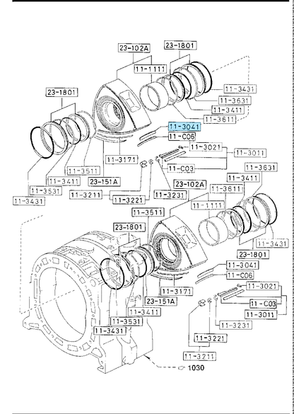 MAZDA RX-7 RX7 FC3S FD3S Genuine 13B Apex Seal Spring Set of 6 N326-11-C04A OEM