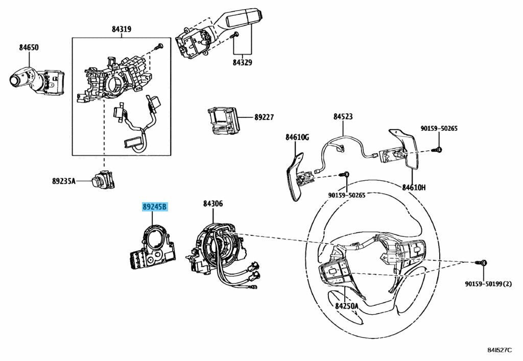 TOYOTA RAV4 AXAA5#L 2019-2022 Genuine Steerig W/Lo Sensor 8924B-50010 OEM