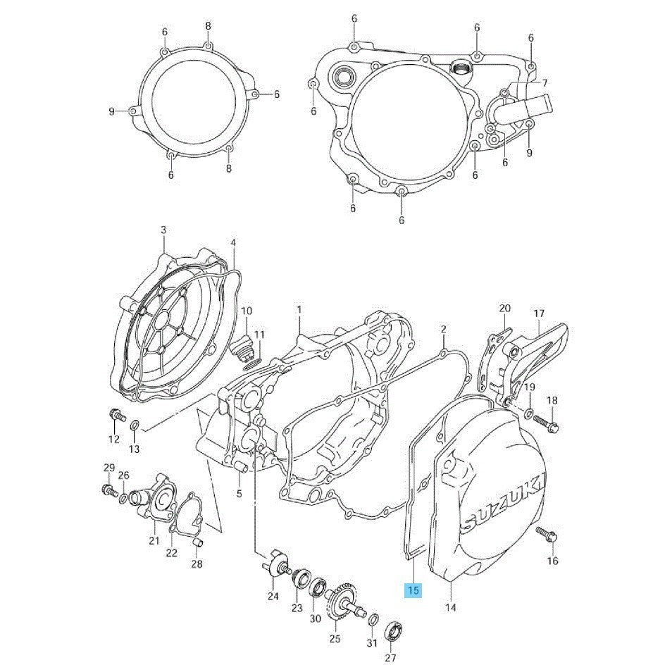 SUZUKI RM125 1998-2008 Genuine Magneto Cover Gasket 11351-36F00 For Crankcase LH
