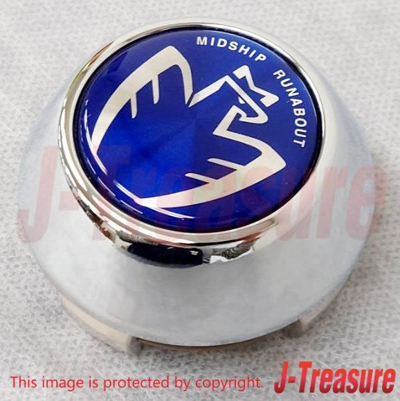 TOYOTA MR2 Spyder MR-S ZZW30 Genuine MIDSHIP RUNABOUT Wheel Center Cap Blue x4