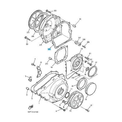 YAMAHA V-MAX VMX1200 96-07 Genuine Crankcase Cover 3 Gasket 3JP-15462-01-00 OEM