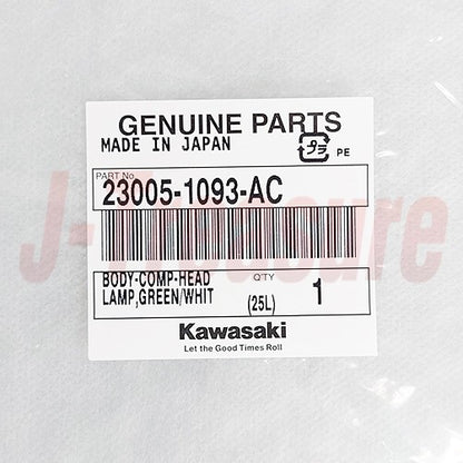 KAWASAKI KDX200 '89-94 Genuine Head Lamp Body Comp 23005-1093-AC Green/Whit OEM