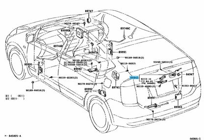 TOYOTA PRIUS NHW20 04-09 Genuine Rear Trunk Release Button Switch 84905-47010