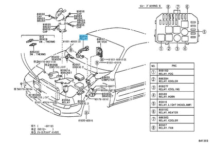 TOYOTA MR2 SW20 1997-1999 Genuine Power Steering Relay 89654-17011 OEM