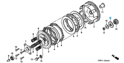 HONDA CR80R 1984-2002 Genuine Water Pump Driven Gear (20T/16T) 19233-GC4-730 OEM