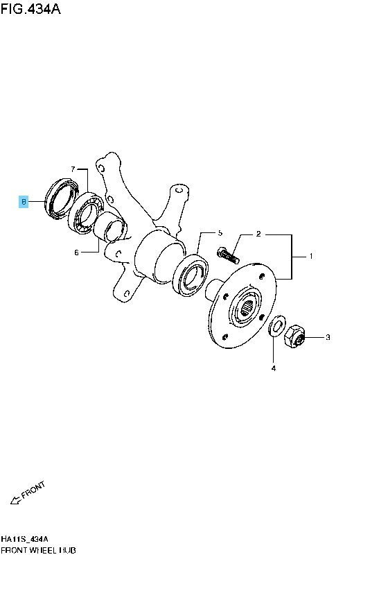 SUZUKI ALTO WORKS HA21S 94-98 Genuine Front Hub Oil Seal 44x62x8 09283-44011 x2