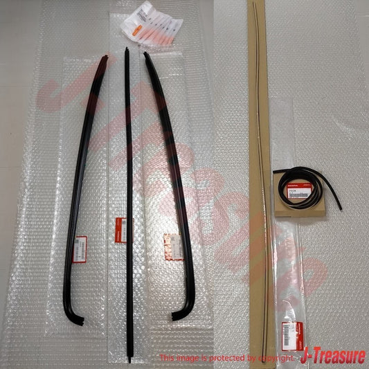 HONDA CIVIC 92-95 Genuine Fr/Windshield Molding Up R L Clip & Dam Rubber A B Set