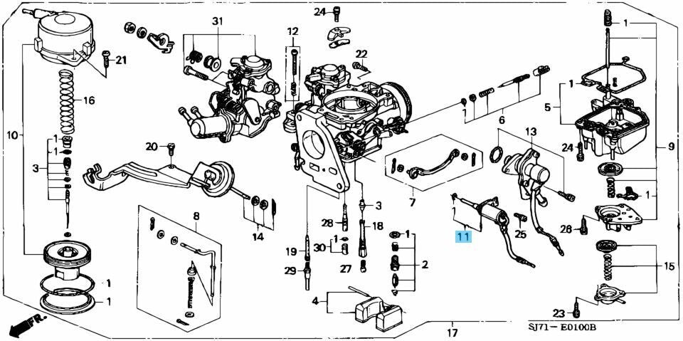 HONDA ACTY VAN TRACK HA# HH# 89-99 Genuine Air & Slow Cut Solenoid Valve Set OEM
