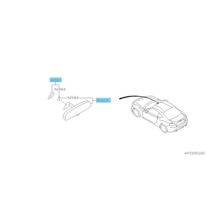 SUBARU BRZ ZC6 2015-2020 Genuine Frameless Rear View Mirror & Base Set OEM