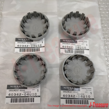 NISSAN SKYLINE R32 GTS R33 R34 GT-R Genuine Wheel Center 40342-04U10 x4 Set OEM