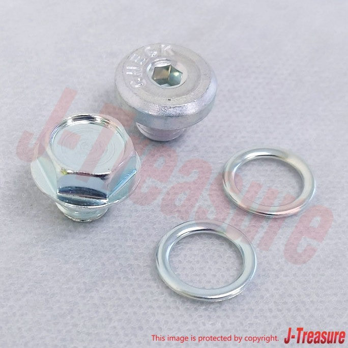 LEXUS GS300 GRS190 2006 Genuine A/T Oil Pan Drain Plug & Plug Gasket Set OEM