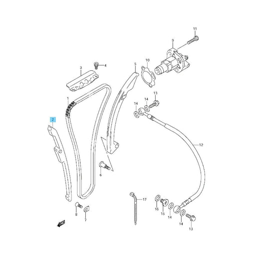 SUZUKI HAYABUSA GSX1300R '08-09 '11-19 '22-23 Genuine Cam Chain Guide NO.1 OEM